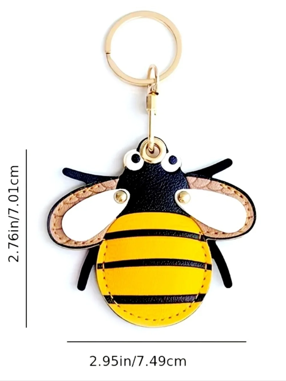Bumblebee Keychain Bag Charm - Yellow Black
